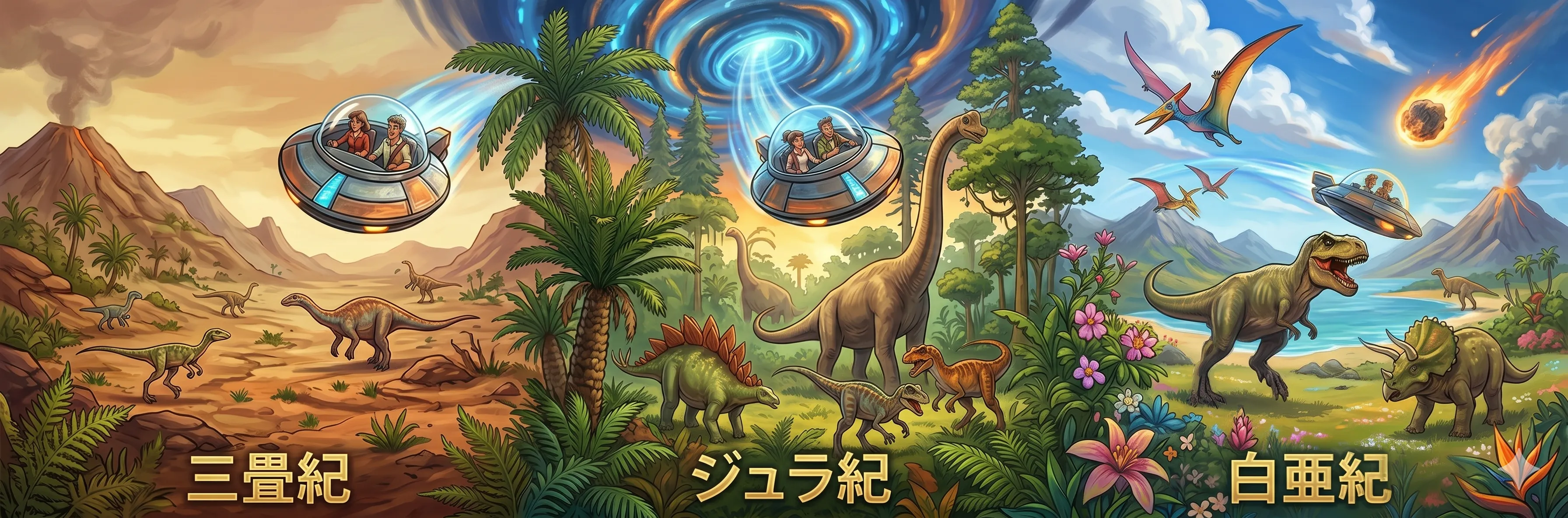 3分でわかる恐竜の歴史！「三畳紀・ジュラ紀・白亜紀」ってどんな時代？